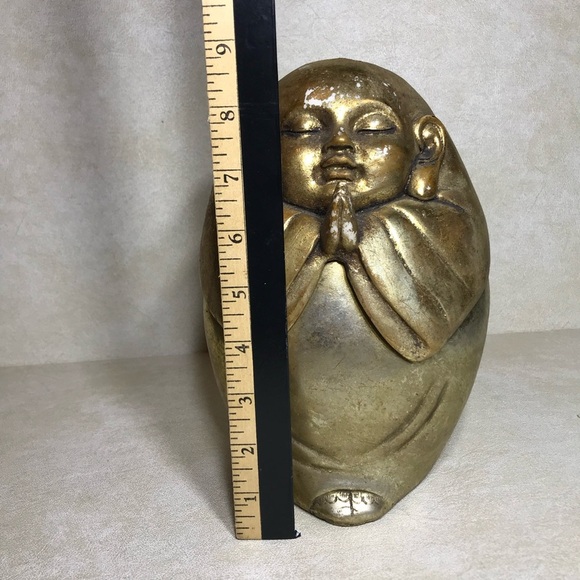 Rare BUDDAH UNIVERSAL 8" Approx GOLD FINISH PLASTER STATUARY Chest 2 PIECE - Picture 15 of 16